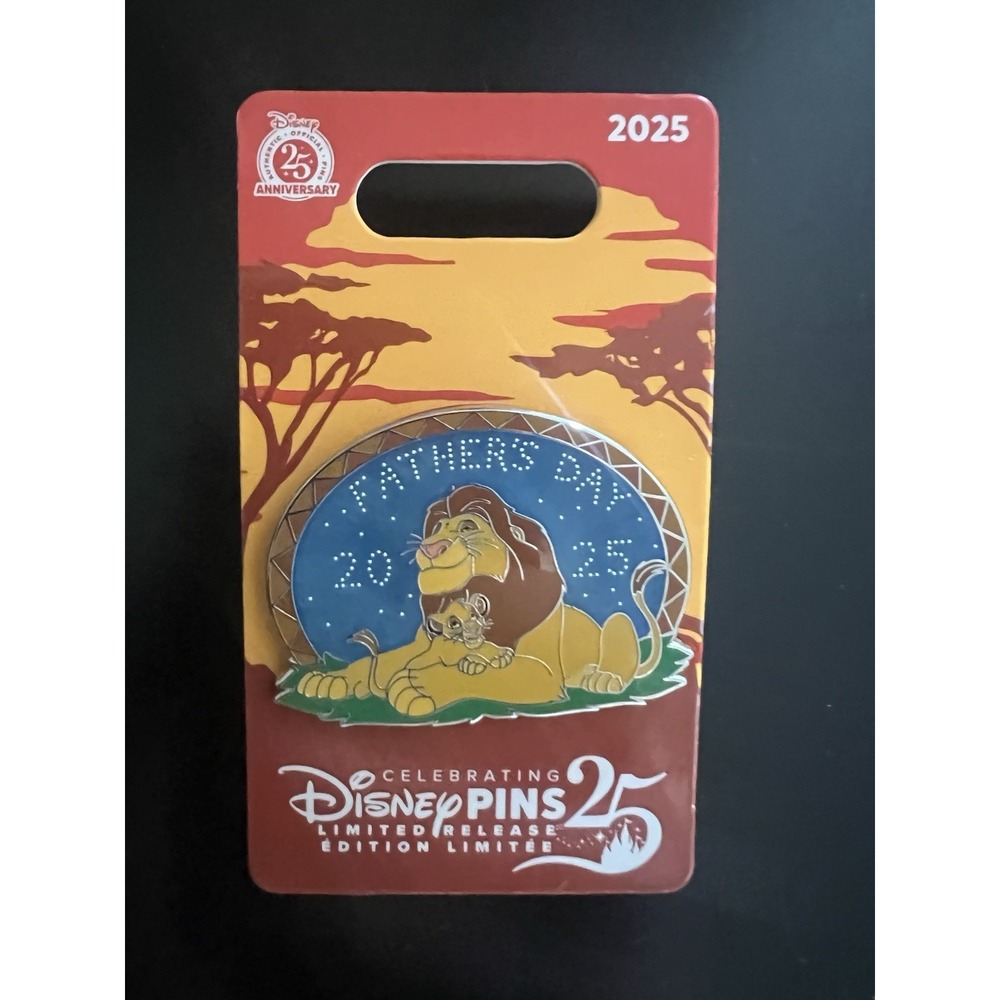 Disney Parks 2025 Celebrating 25 Years Mufasa & Simba Father's Day 2025 LE Pin